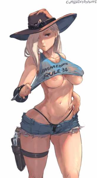 Ashe Boobs Cutesexyrobutts Overwatch Hentai Arena