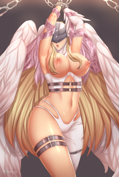 Angewomon Chained Angel In Distress Wotengu Digimon Hentai Arena