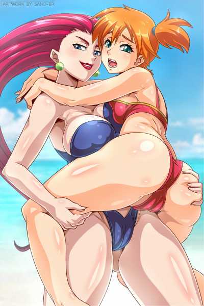 Jessie And Misty Beach Time Sano Br Pokemon Hentai Arena