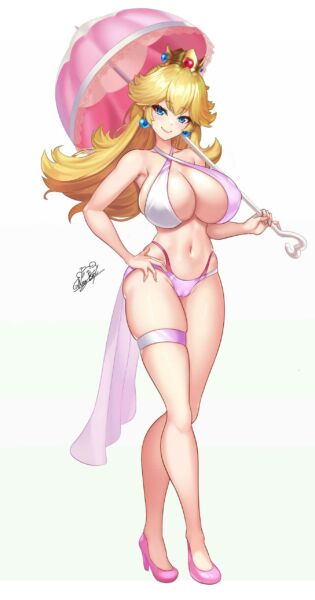 Swimsuit Peach Nez Box Super Mario Bros Hentai Arena