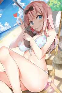 Chika relaxing at the beach 9 - Hentai Arena