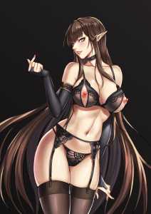 Sexy Elf in Black Lingerie 3 - Hentai Arena
