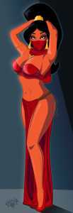 Princess Jasmine, Red Dress #1 (FallenVX) [Disney - Aladdin]