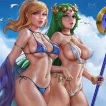 Samus and Palutena wearing hot bikinis [Metroid] [Kid Icarus] (daria leonova) 11 - Hentai Arena