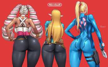 Zero Suit Samus, Zelda, and Twintelle Showing Off Nintendo’s Power (Onomecin on pixiv) [Metroid, Zelda Breath of The Wild, ARMS] 9 - Hentai Arena
