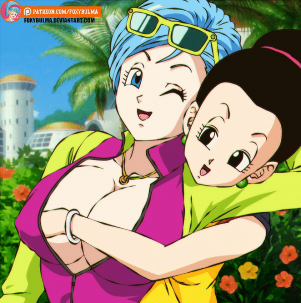 Chi Chi Revealing Bulma S Milf Boobs Foxybulma Dragon Ball Hentai