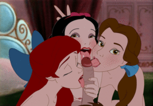 Ariel, Belle and Snow White Royal Blowjob (rooler34) [The Little Mermaid, Snow White, Beauty and the Beast]