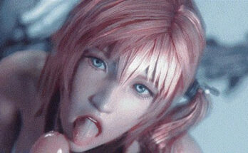 Serah Farron blowjob (Bulging Senpai) [Final Fantasy XIII] 4 - Hentai Arena