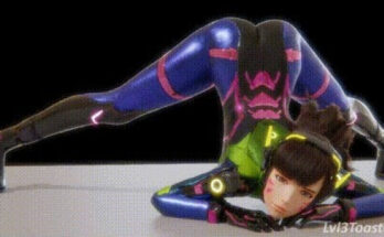D.Va wardrobe malfunction while attempting Jack-O challenge (lvl3toaster) [Overwatch] 9 - Hentai Arena
