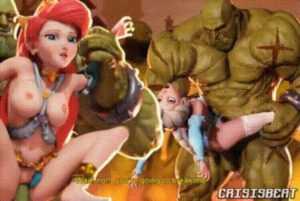 Ariel, Aurora, Elsa, Jasmine, and Mulan meet some Orcs (CRISISBEAT) [Disney]