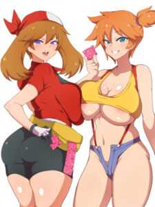 May, Misty - Slut May and Misty challenge you to an sex endurance battle (dd) [Pokemon]