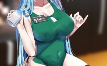 Aqua serving iced latte with milk (花咲方茶) [Konosuba] 2 - Hentai Arena