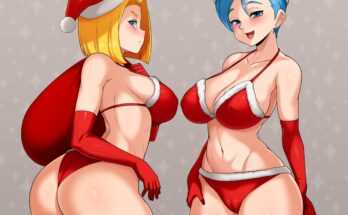 Android 18 & Bulma are in the Holiday Spirit (JMG) [Dragon Ball]