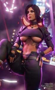 Cyberpunk Lara Croft, (AlenAbyss) [Tomb Raider]