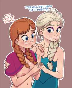Elsa showing Anna the ropes (Limeslice) [Frozen]