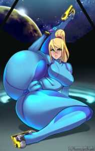 Samus’ bodysuit cannot hide her thickness [Metroid] (liveforthefunk)