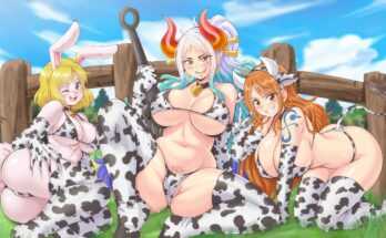Carrot, Yamato, and Nami are ready for milking (Lewdamone) [One Piece]