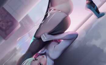 Gwen Stacy really putting that Ballet flexibility to good use (MoonFwish) [Spider-Man: Into The Spider-Verse]