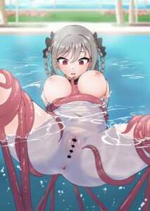 kanzaki's Nude tentacle trouble at the pool (ushimochi) [idolmaster]