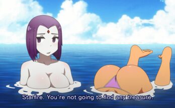 Raven and Starfire go swimming (Threetwigs) [Teen Titans]