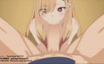 Getting a Blowjob from Marin Kitagawa [Sono Bisuku Dōru wa Koi o Suru] (GodoyG) 2 - Hentai Arena