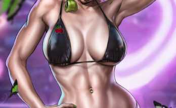Jolyne Cujoh - Beach queen Jolyne in a black cherry bikini (Dandonfuga) [Jojo's Bizarre Adventure Stone Ocean]