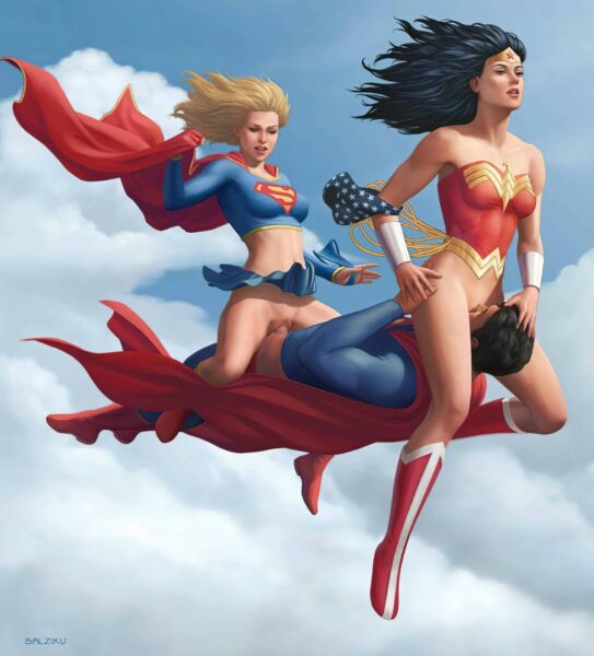 Supergirl And Wonder Woman Balziku Dc Comics Hentai Arena