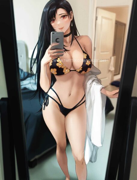 Tifa in Marin's swimsuit (SPYKEEE) [Final Fantasy VII, My Dress-up Darling]