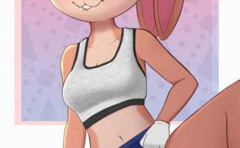 Lola Bunny pulling her little shorts to the side [Space Jam] (KobraDraws)