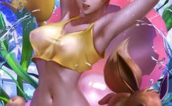 Misty and her Pokémon nearly nude in the water [Pokemon] (Logan Cure)