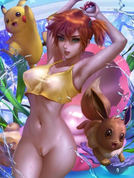 XXX Misty and her Pokémon nearly nude in the water [Pokemon] (Logan Cure)