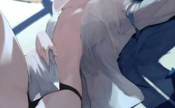 Eula with shirt open and visible underwear (Lumo_1121) [Genshin Impact]