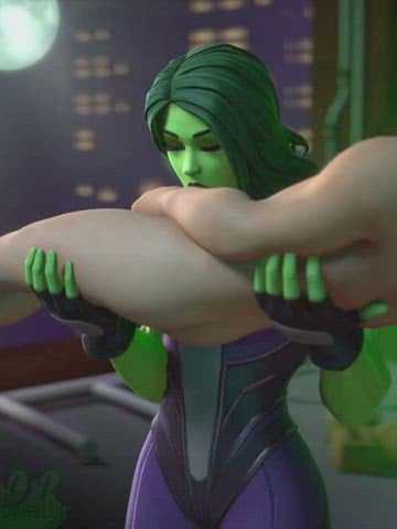She-Hulk carries (drdabblur) [Marvel]