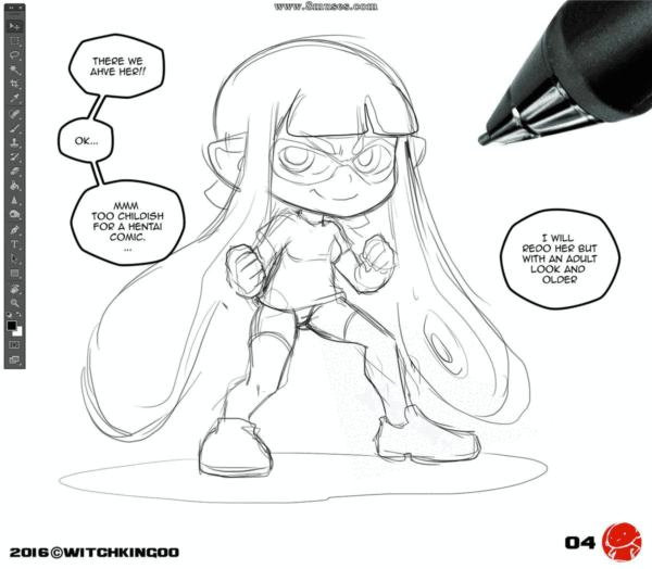 A full comic of inkling girl (witchking00) [splatoon]