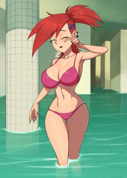 Frankie Foster in her pink bikini, while exploring The Backrooms (Barleyshake) [Foster's Home For Imaginary Friends]