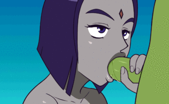Raven and (presumably) Beast Boy [Teen Titans]