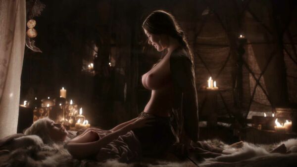 The missing scene. Daenerys Targaryen, Doreah (Rastifan) [Game of Thrones]