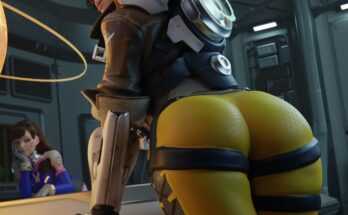 Tracer distracting you during the debriefing, (Cheerax) [Overwatch]