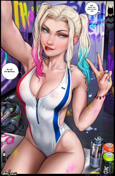 Harley Quinn, Having Fun (Shy Aroma Sensei) [DC]
