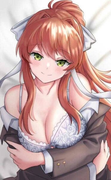 Monika on the bed (sandp924) [DDLC]