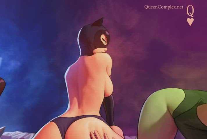360 VR gangbang with Catwoman, Poison Ivy, Batgirl & Harley Quinn (QueenComplex) [Batman, DC]