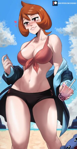 Arezu at the beach (Echo Saber) [Pokemon]