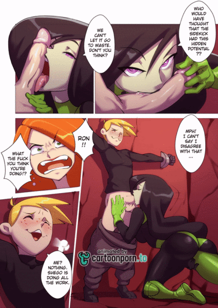 Shego Blows Ron in front of Kim Possible (Nisego) [Kim Possible]