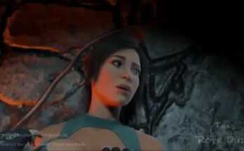 Tifa Lockhart toying with Lara Croft (TheRopeDude) [Final Fantasy, Tomb Raider]