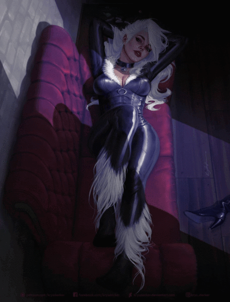 Black Cat is ready to seduce Spidey - GIF (krysdecker) [Spider-Man] [Marvel]