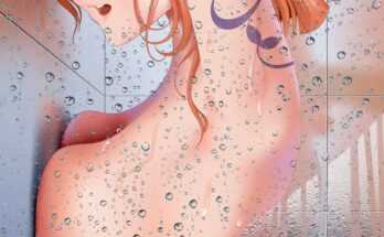 Nami against the shower wall [One Piece]