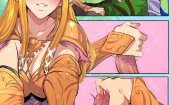 Princess Zelda - Giving Link a helping hand (Kukumomo) [The legend of Zelda]