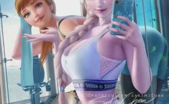 time to hit the gym with Anna and Elsa (sakimi Chan) [frozen]