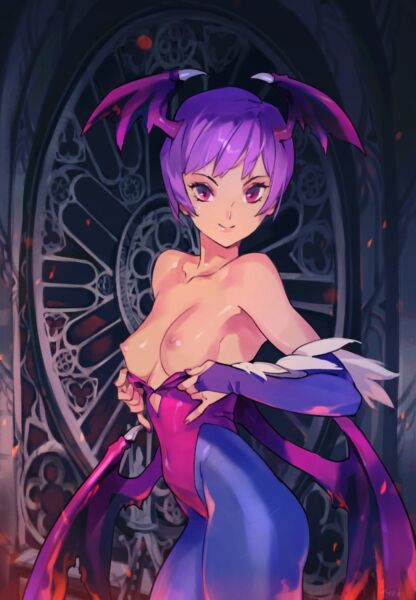 "Chaotic Neutral Tits" Lilith Aensland (Typpo8) [Darkstalkers]