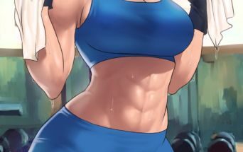 Samus working on her abs (Echo Saber) [Metroid]